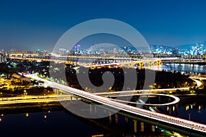Seoul skyline at night