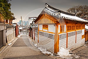 Seoul, South Korea at the Bukchon Hanok historic district