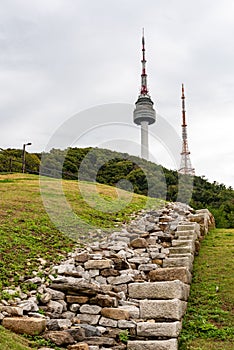 Seoul Tower on Namsan Mountain in central Seoul South Korea