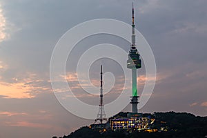 Seoul tower Namsan Mountain in korea