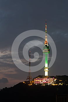 Seoul tower Namsan Mountain in korea