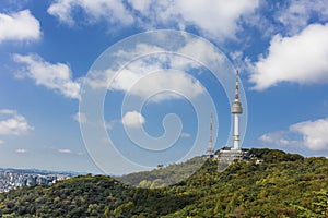 Seoul tower Namsan Mountain in korea