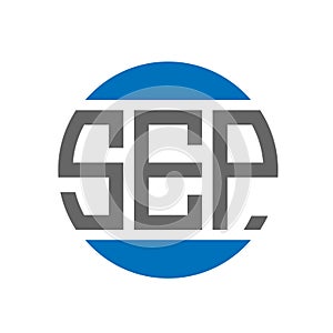 SEP letter logo design on white background. SEP creative initials circle logo concept. SEP letter design