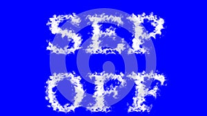 Sep Off cloud text effect blue isolated background