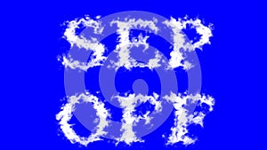 Sep Off cloud text effect blue isolated background