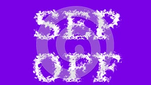 Sep Off cloud text effect violet isolated background