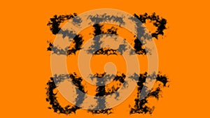 Sep Off smoke text effect orange isolated background