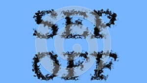 Sep Off smoke text effect sky isolated background