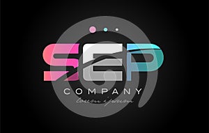 SEP s e p three letter logo icon design