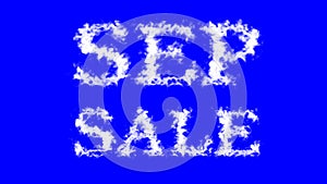 Sep Sale cloud text effect blue isolated background