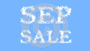 Sep Sale cloud text effect sky isolated background