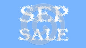 Sep Sale cloud text effect sky isolated background