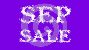 Sep Sale cloud text effect violet isolated background