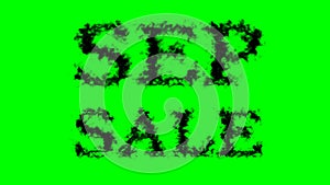 Sep Sale smoke text effect green isolated background