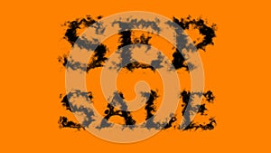 Sep Sale smoke text effect orange isolated background