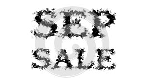 Sep Sale smoke text effect white isolated background