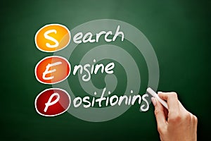 SEP - Search Engine Positioning acronym