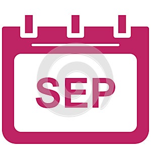 Sep, september Special Event day Vector icon that can be easily modified or edit.