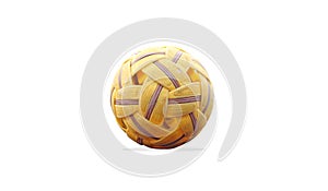Sepak takraw or Rattan ball isolated on white background with clipping path.