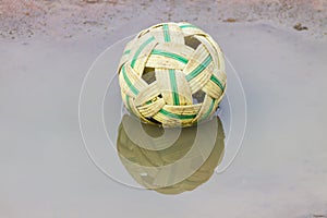 Sepak takraw or Sepak raga in the water- kick volleyball photo