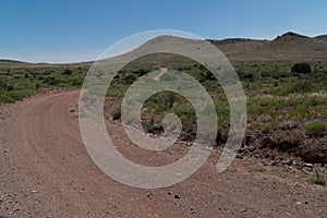 Separ Road winding through New Mexico.