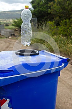 Separate collection of the plastic bottle