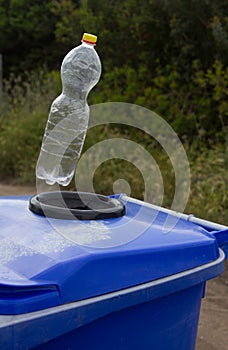 Separate collection of the plastic bottle