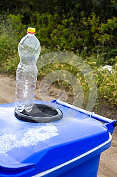Separate collection of the plastic bottle