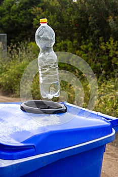 Separate collection of the plastic bottle