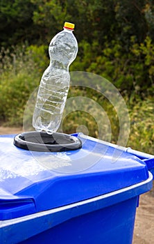 Separate collection of the plastic bottle