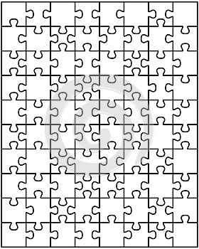 separate parts of white puzzle