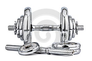 Separate plates dumbbell from core photo