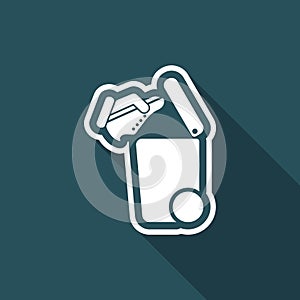 Separate waste collection icon photo