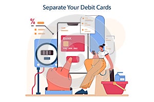 Separate your debit cards to decrease your spendings. Risk management