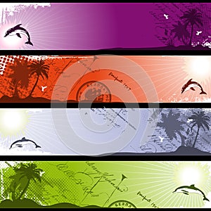Separated Tropical Banners