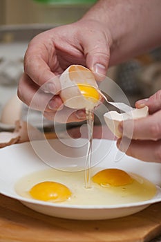 Separating the yolks from the protein photo