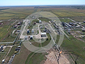 The separation system, top view. Aerophotographing station separation and dehydration.