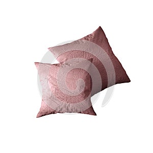 Seperated flat coloured puffy cotton fabric cushions