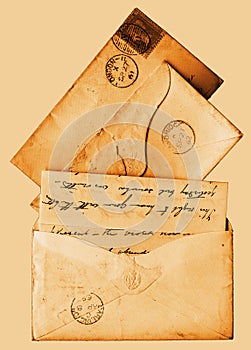 Sepia 1860s letters victorian