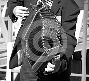 Sepia Accordian Player