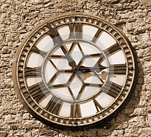 Sepia clock face