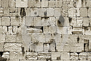 Sepia cut out of wailing wall