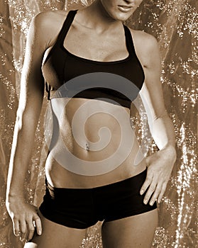 Sepia fitness girl 2