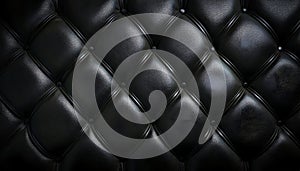 Sepia luxury buttoned black leather