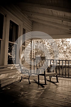 Sepia Old Time Country Porch