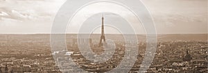 Sepia Paris Panorama photo
