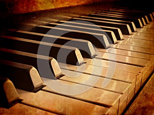 Sepia Piano Keys photo