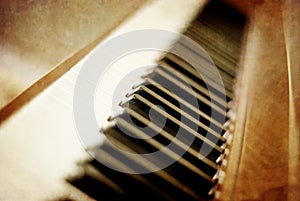 Sepia Piano Keys