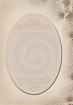 Sepia soft daisy border