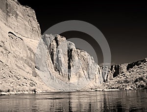 Sepia tone Colorado River Arizona